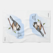 CHICKADEE BUFFALO WINGS von Jeff Willis Art Geschirrtuch (Horizontal)