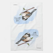 CHICKADEE BUFFALO WINGS von Jeff Willis Art Geschirrtuch (Vertikal)