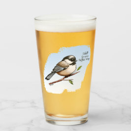 CHICKADEE BUFFALO WINGS von Jeff Willis Art Glas
