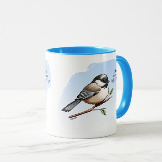 CHICKADEE BUFFALO WINGS von Jeff Willis Art Tasse (VorderseiteRechts)