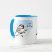 CHICKADEE BUFFALO WINGS von Jeff Willis Art Tasse (Vorderseite Links)