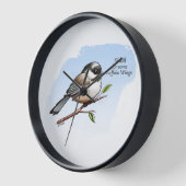 CHICKADEE BUFFALO WINGS von Jeff Willis Art Uhr (Winkel)