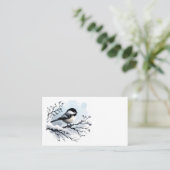 Chickadee Business Cards Visitenkarte (Stehend Vorderseite)