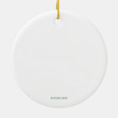 Chickadee by Henry, Green Keramik Ornament (Hinten)