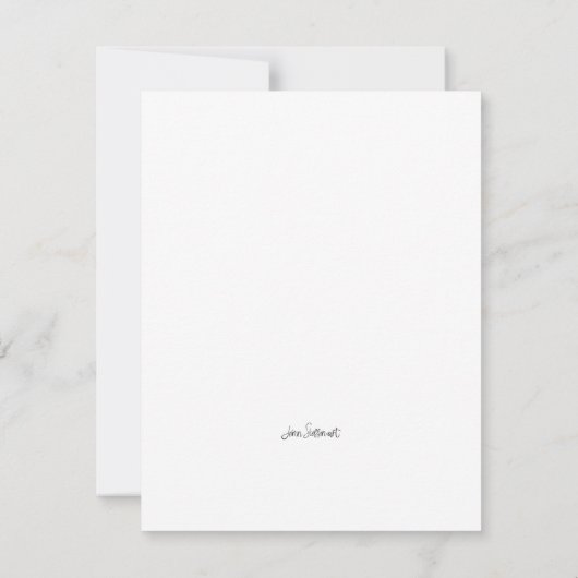 Chickadee Charming Watercolor Note Card (Rückseite)