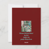 Chickadee Christmas Chatter Feiertagskarte (Rückseite)