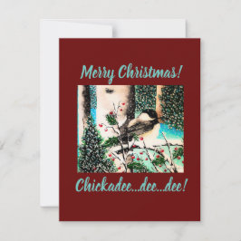 Chickadee Christmas Chatter Feiertagskarte