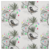 Chickadee Christmas Fabric Stoff (Muster)