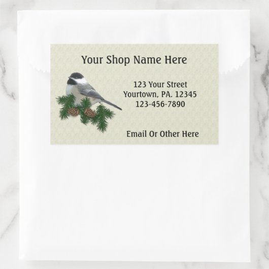 Chickadee Custom Business Sticker (Tasche)