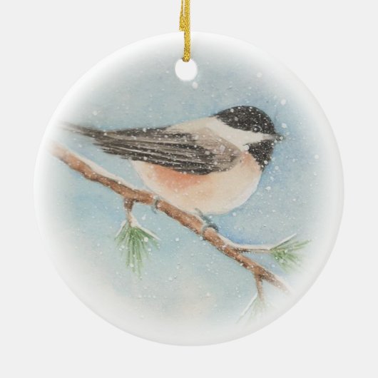 Chickadee Dated Christmas Ornament (Hinten)