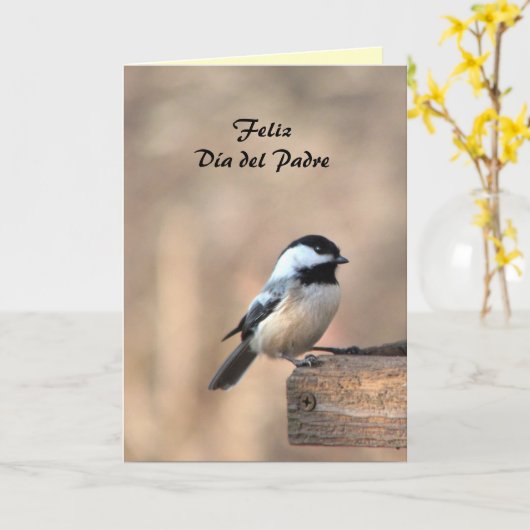 Chickadee Día Del Padre Karte (Gelbe Blume)
