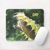 Chickadee, die Sonnenblumenkerne essen Mousepad (Mit Mouse)