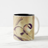 CHICKADEE durch SHARON SHARPE Zweifarbige Tasse (VorderseiteRechts)