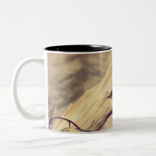 CHICKADEE durch SHARON SHARPE Zweifarbige Tasse (Links)