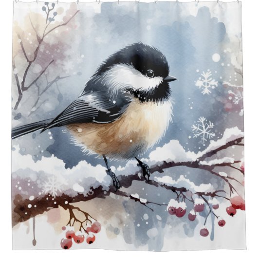 Chickadee Duschvorhang (Vorderseite)