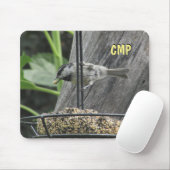 Chickadee Eating Sunflower sud Mousepad (Mit Mouse)