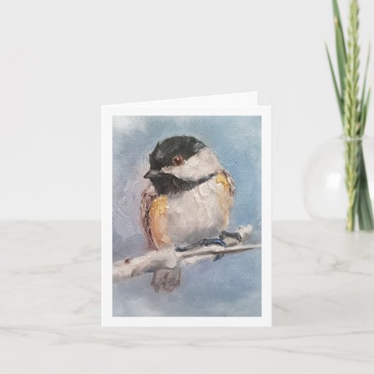 Chickadee Faltkarte Karte (Vorderseite)