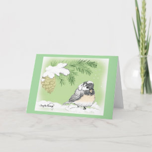 Chickadee Feiertagskarte