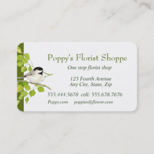 Chickadee Florist Shoppe Blume Visitenkarte
