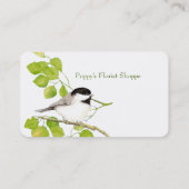 Chickadee Florist Shoppe Blume Visitenkarte (Rückseite)