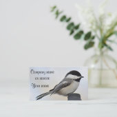 Chickadee-Foto Visitenkarte (Stehend Vorderseite)