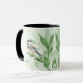 Chickadee Garden Bird Individuelle Name Tasse (Vorderseite Links)