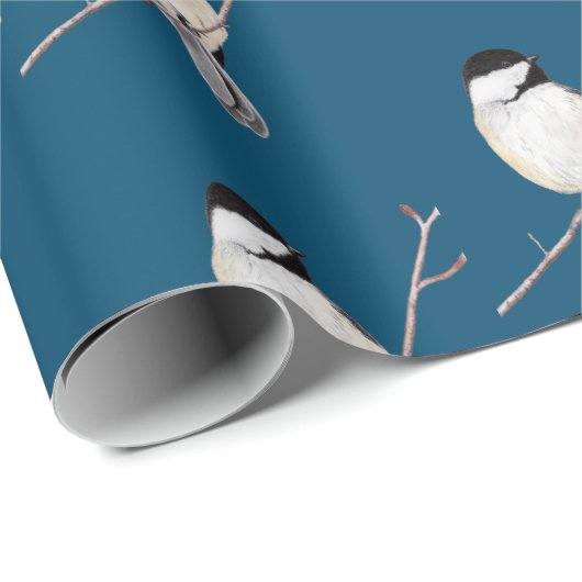Chickadee Geschenkpapier (Rolleneckpunkt)