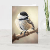 Chickadee Grußkarte Karte (Vorderseite)