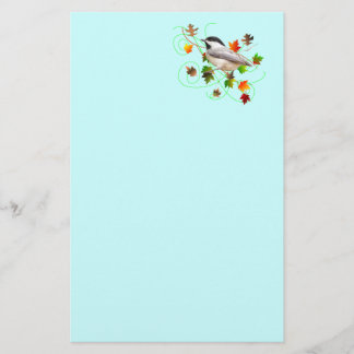 Chickadee & Herbstlaube Briefpapier