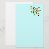Chickadee & Herbstlaube Briefpapier (Vorne/Hinten)