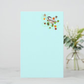 Chickadee & Herbstlaube Briefpapier (Stehend Vorderseite)