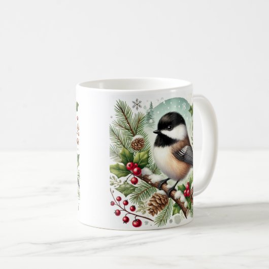 Chickadee Holiday Kaffeetasse (VorderseiteRechts)