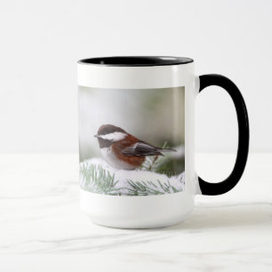 Chickadee im Schnee Tasse