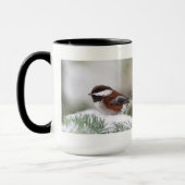 Chickadee im Schnee Tasse (Links)