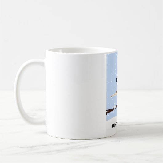 Chickadee im Winter PEI-Tasse Kaffeetasse (Links)