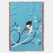 Chickadee in Baumzweig Decke (Vorderseite Vertikal)