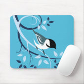Chickadee in Baumzweig Mousepad (Mit Mouse)