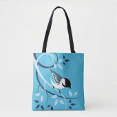 Chickadee in Baumzweig Tasche (Vorderseite)