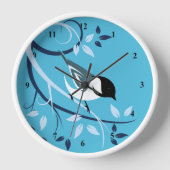 Chickadee in Baumzweig Uhr (Vorderseite)