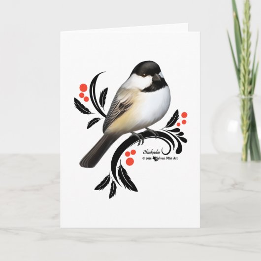 Chickadee Karte (Vorderseite)