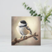 Chickadee-Karte (Stehend Vorderseite)