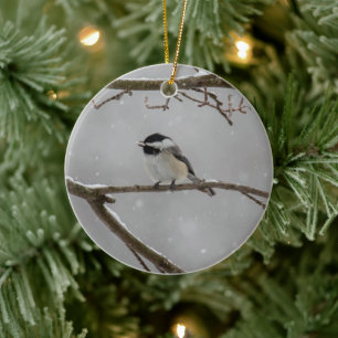 Chickadee Keramik Ornament