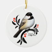 Chickadee Keramik Ornament (Vorne)
