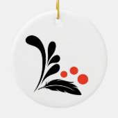 Chickadee Keramik Ornament (Hinten)