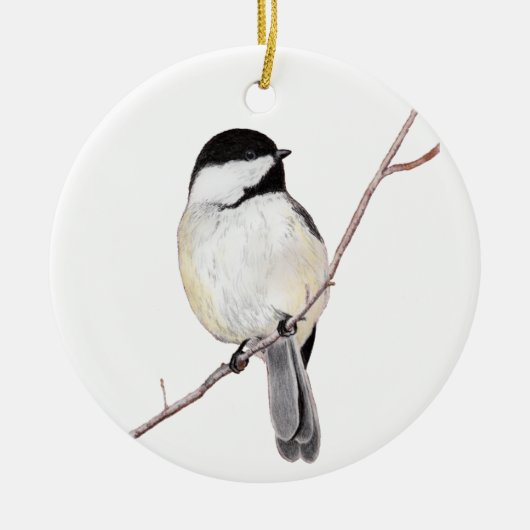 Chickadee Keramik Ornament (Vorne)