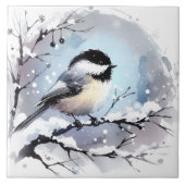 Chickadee Keramik Tile Fliese (Vorderseite)