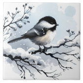 Chickadee Keramik Tile Fliese (Vorderseite)