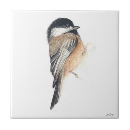 Chickadee Keramik Tile Fliese (Vorderseite)