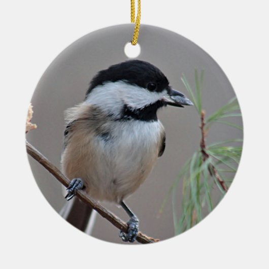 Chickadee Keramikornament (Vorne)