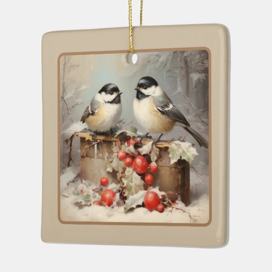 Chickadee Keramikornament (Links)